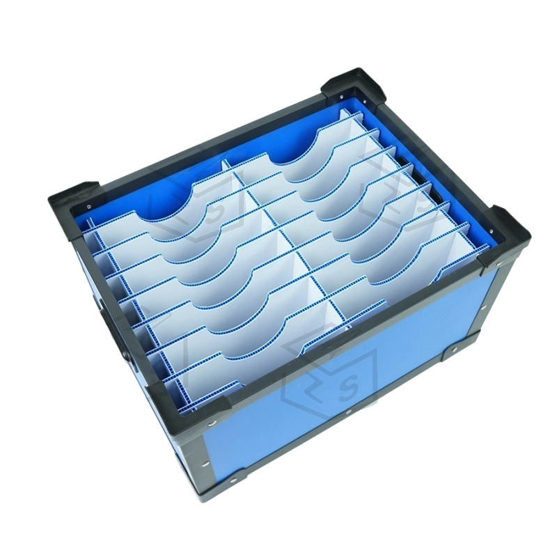Crate roctha PP Stackable Le Roinnteoirí Sliotán Cuartha